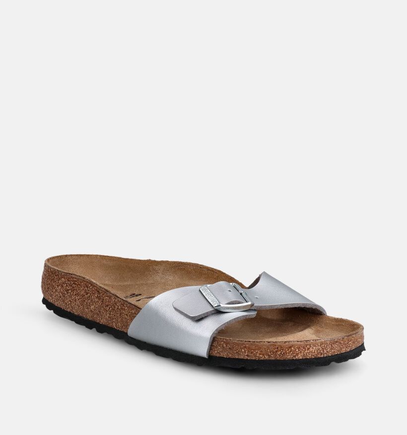Birkenstock Madrid Nu-pieds plates en Argent pour femmes (373249)