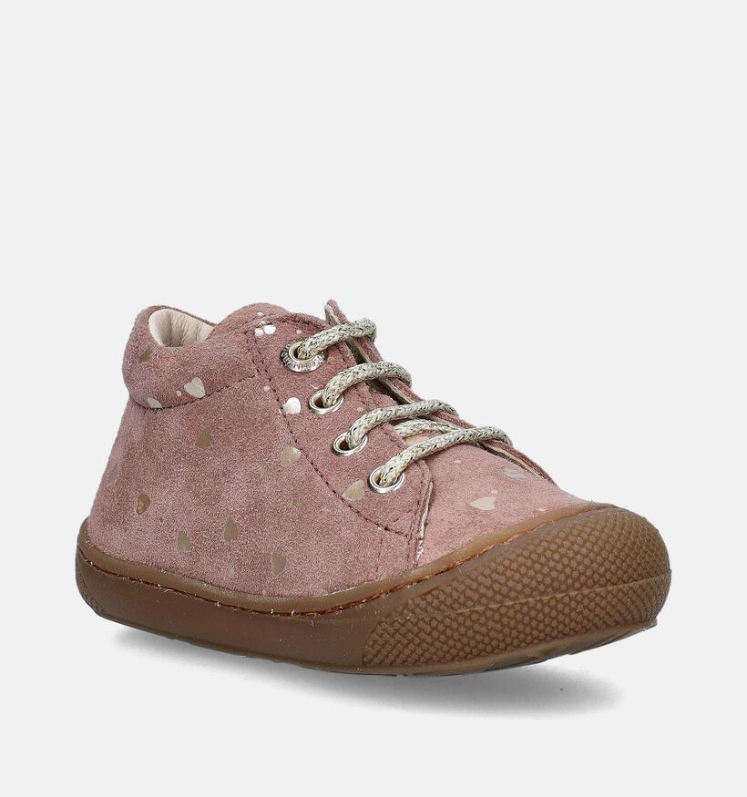Naturino Cocoon Suede Chaussures pour bébé en Rose pour filles (359353) - pour semelles orthopédiques
