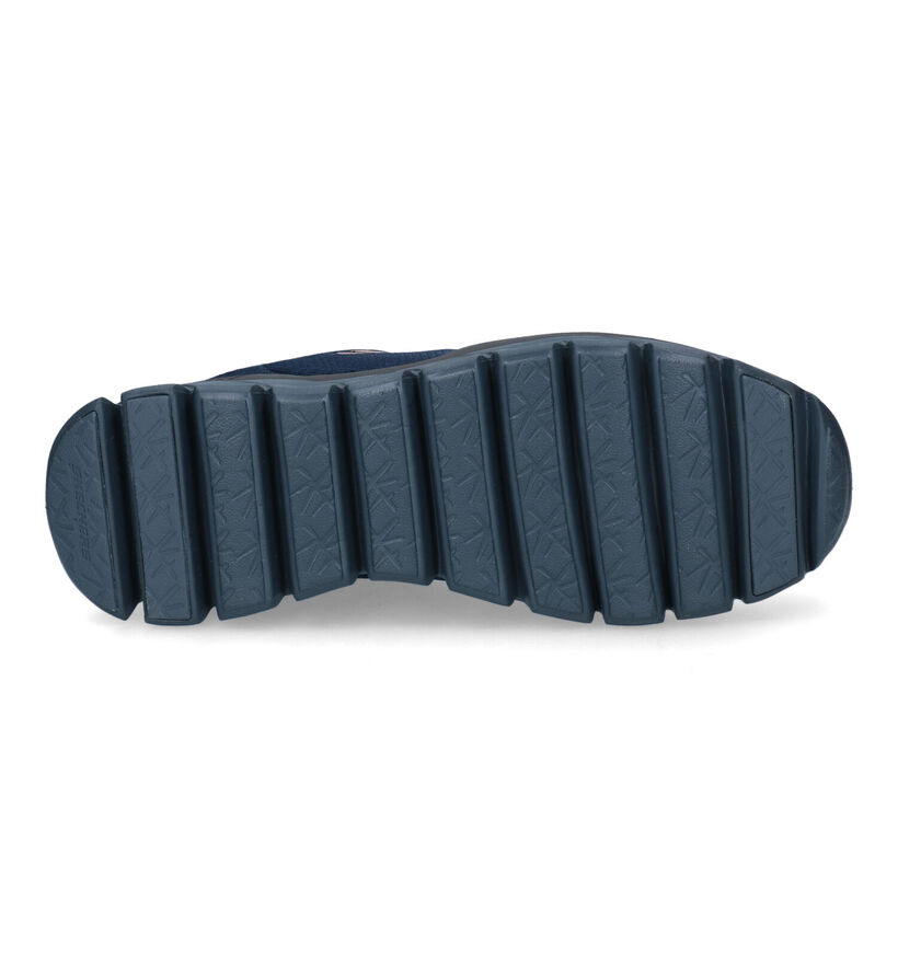 Skechers Glide-Step Baskets en Bleu en textile (295648)