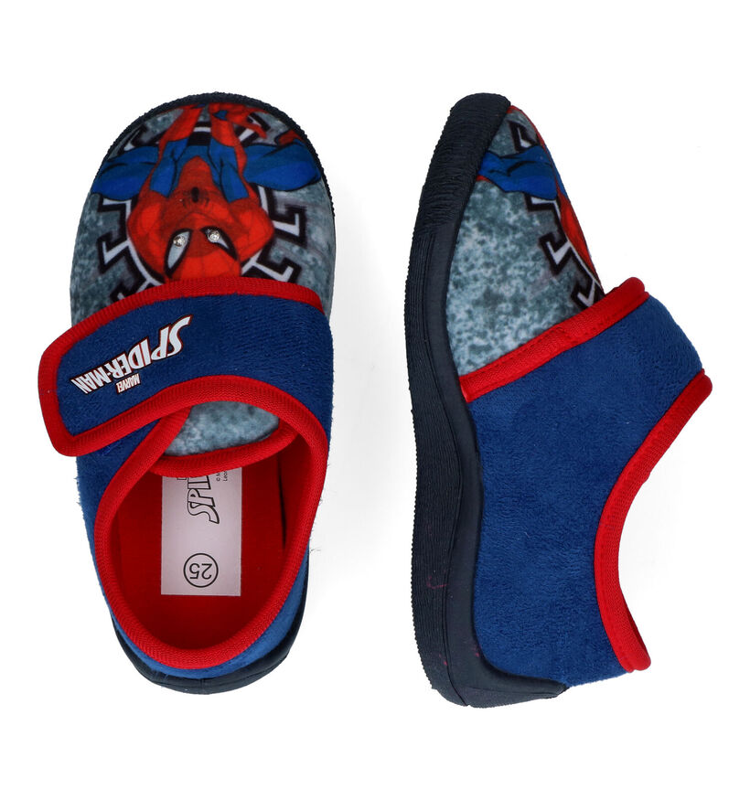 Spiderman Blauwe Pantoffels in stof (314320)