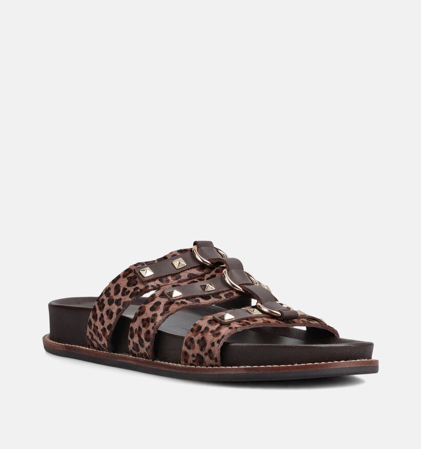 Les Tropeziennes Chyrel Leopard Nu-pieds en Brun pour femmes (373212)