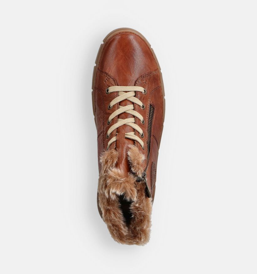 Remonte Cognac Hoge Sneakers voor dames (363560) - geschikt voor steunzolen