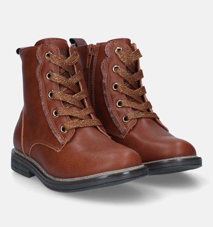 Milo & Mila Cognac Bottines voor meisjes (329491)