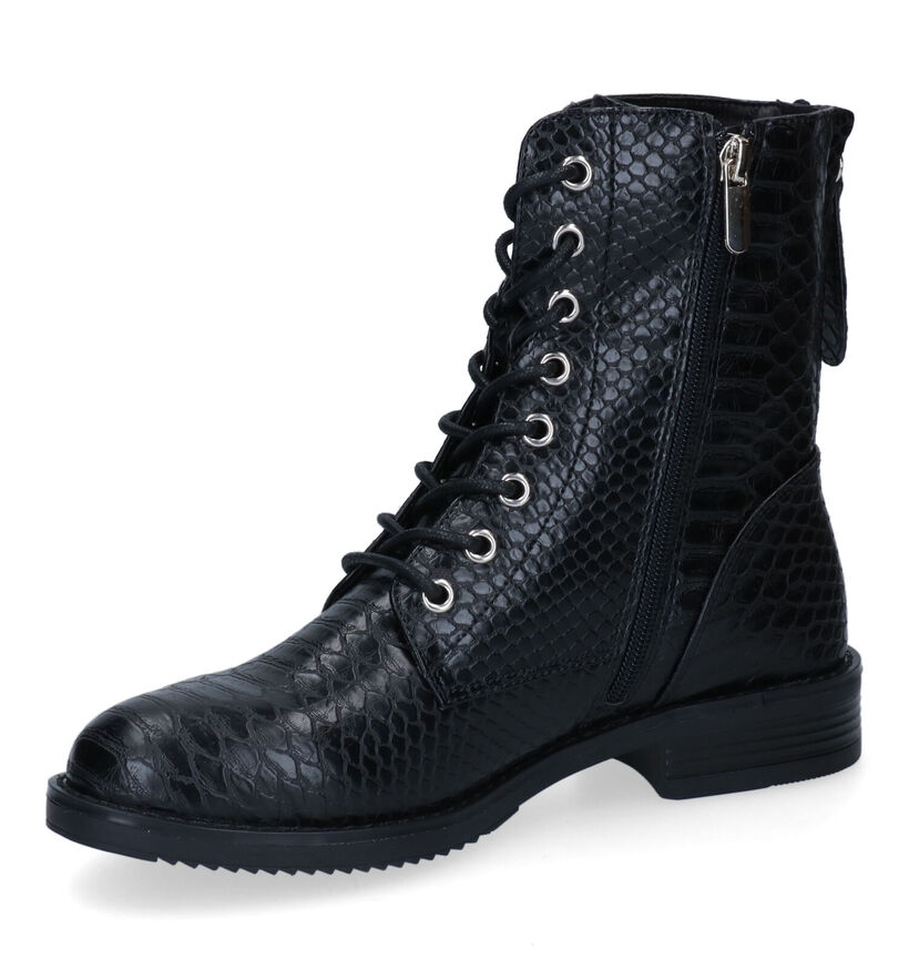 Signatur Bottines à lacets en Noir en simili cuir (294906)