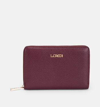 L.Credi Portemonnees Zwart/Bruin/Bordeaux
