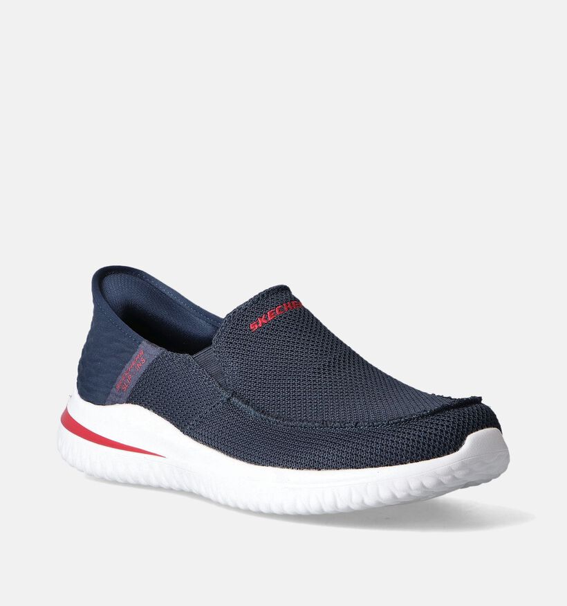 Skechers Delson 3.0 Carbrino Blauwe Slip-ins voor heren (351874)