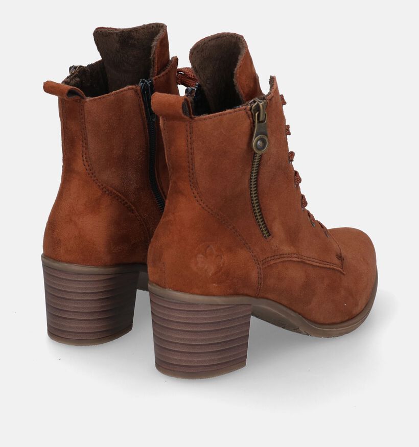 Rieker Zwarte Enkellaarsjes met veters voor dames (331603)