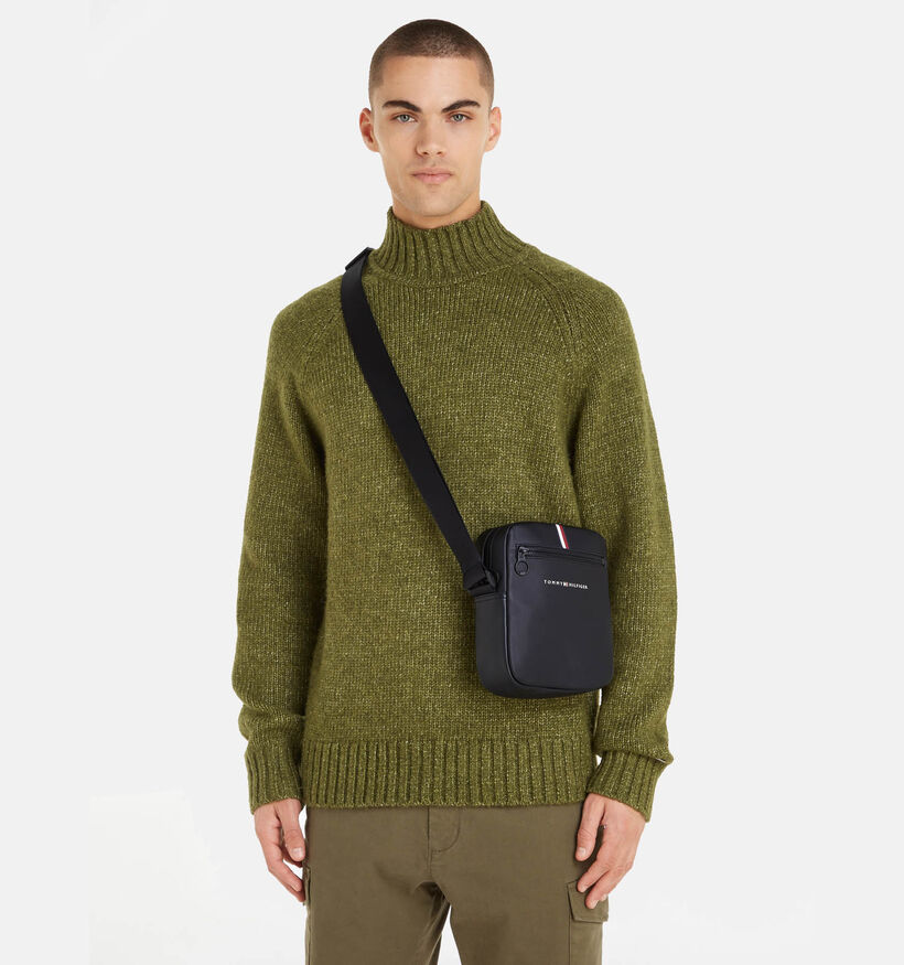 Tommy Hilfiger Essential Pique Zwarte Schoudertas voor heren (330676)