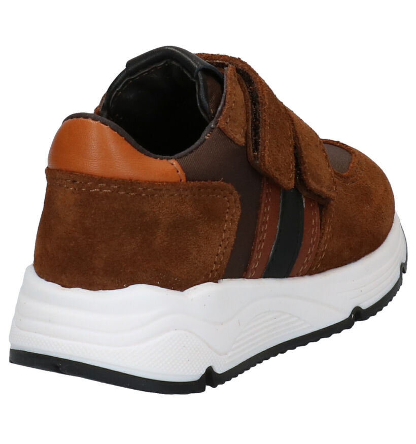Pinocchio Cognac Velcroschoenen in stof (281634)