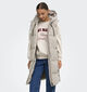 JDY Blair Long Hood Waistcoat Beige Lange Bodywarmer voor dames (378331)