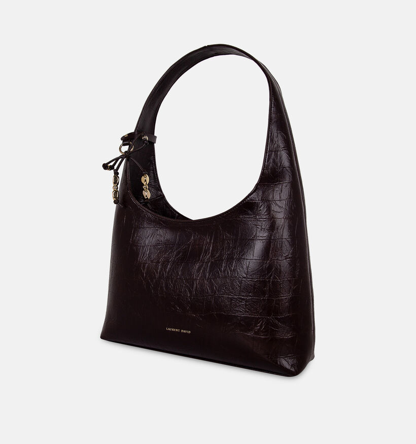 Laurent David Donkerbruine Schoudertas voor dames (381470)