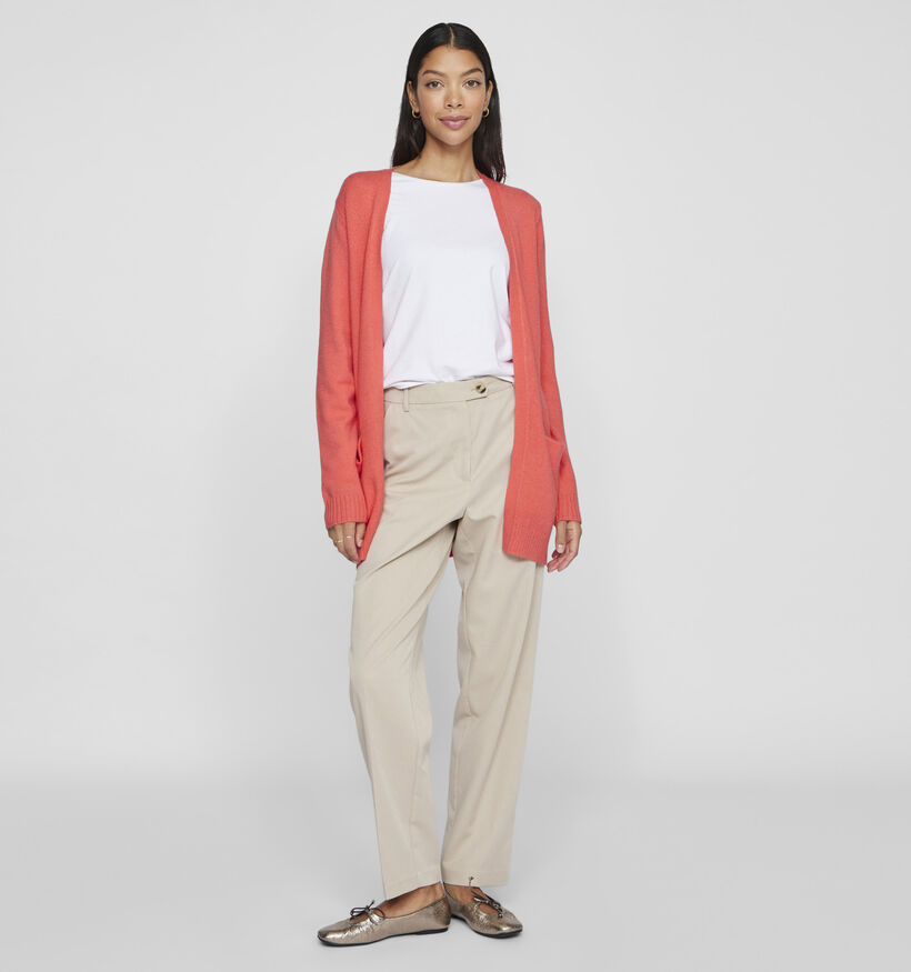 Vila Ril Cardigan tricoté en Orange pour femmes (351768)