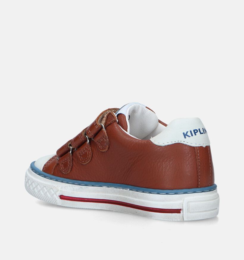 Kipling Felix 2 Cognac Velcroschoenen voor jongens (340032) - geschikt voor steunzolen