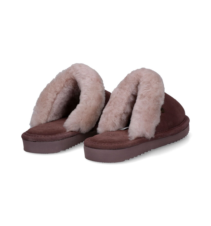 Warmbat Lismore Pantoufles en laine en Brun pour femmes (329914)