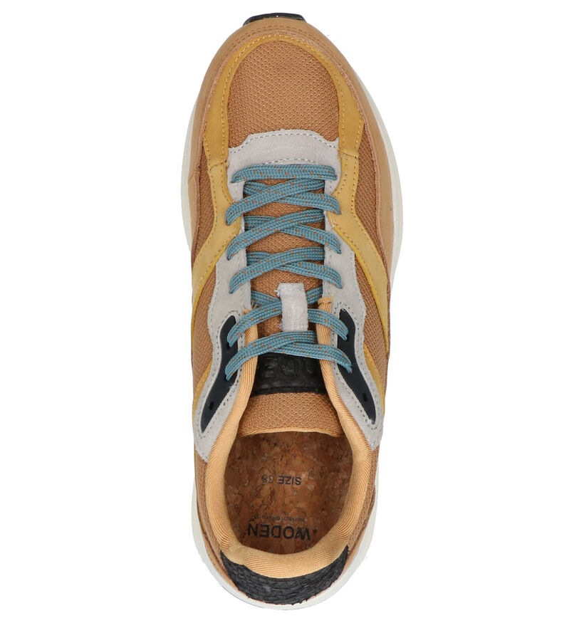 Woden Baskets casual en Jaune ocre en cuir (254200)