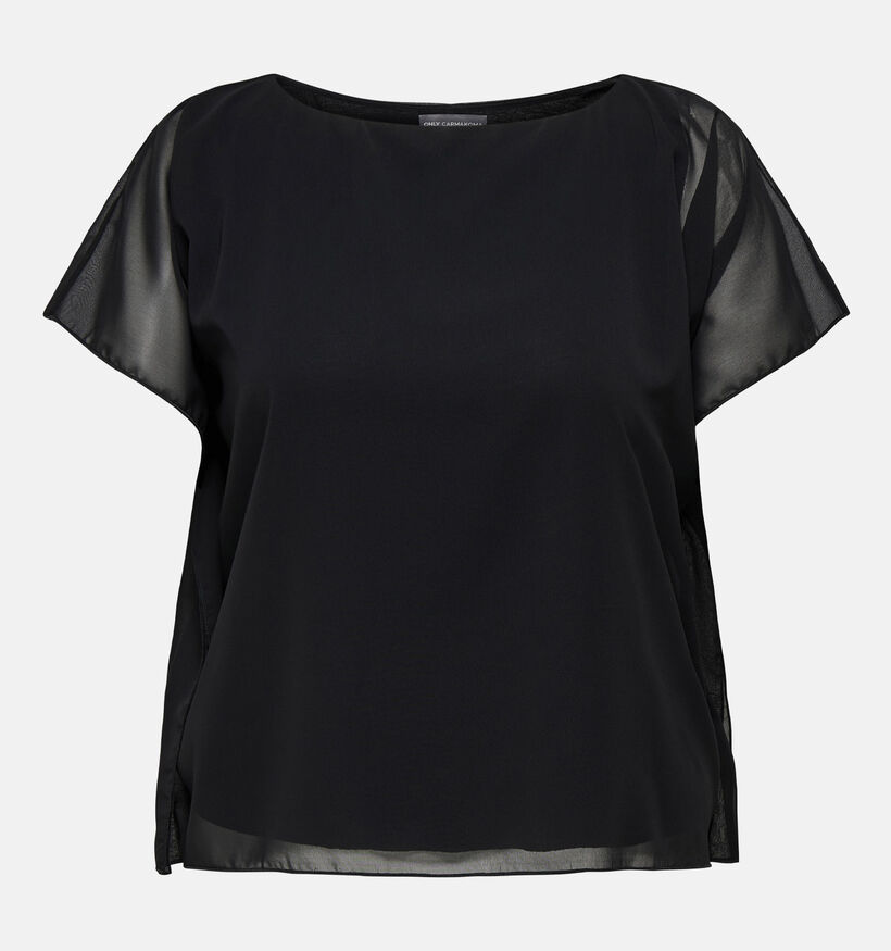 ONLY Carmakoma Zwarte T-shirt ONLY Carmakoma Zwarte T-shirt voor dames (374253)