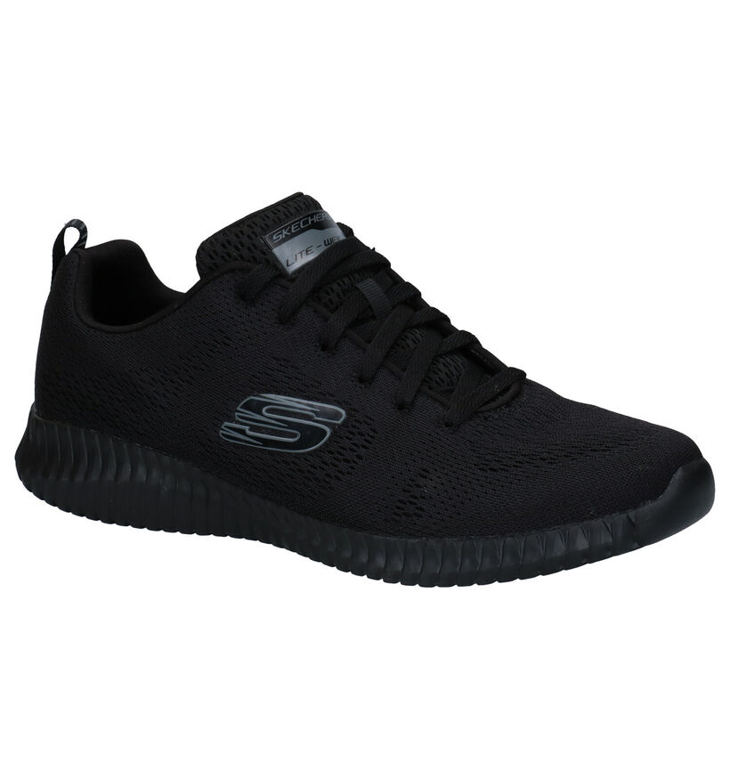 Skechers Elite Flex Zwarte Sneakers in stof (287005)