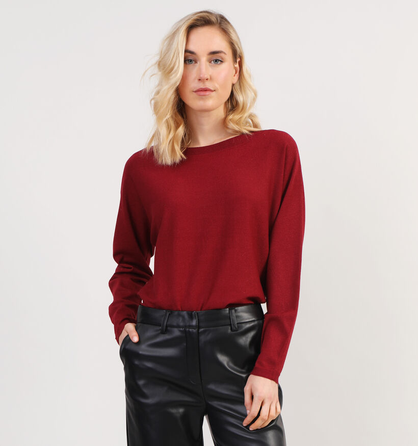 comma Pull basic en Bordeaux pour femmes (350026)