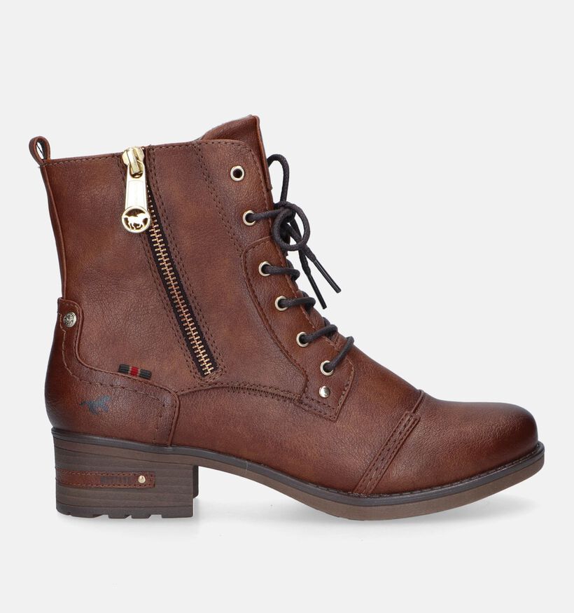 Mustang Boots à lacets en Cognac pour femmes (329601)