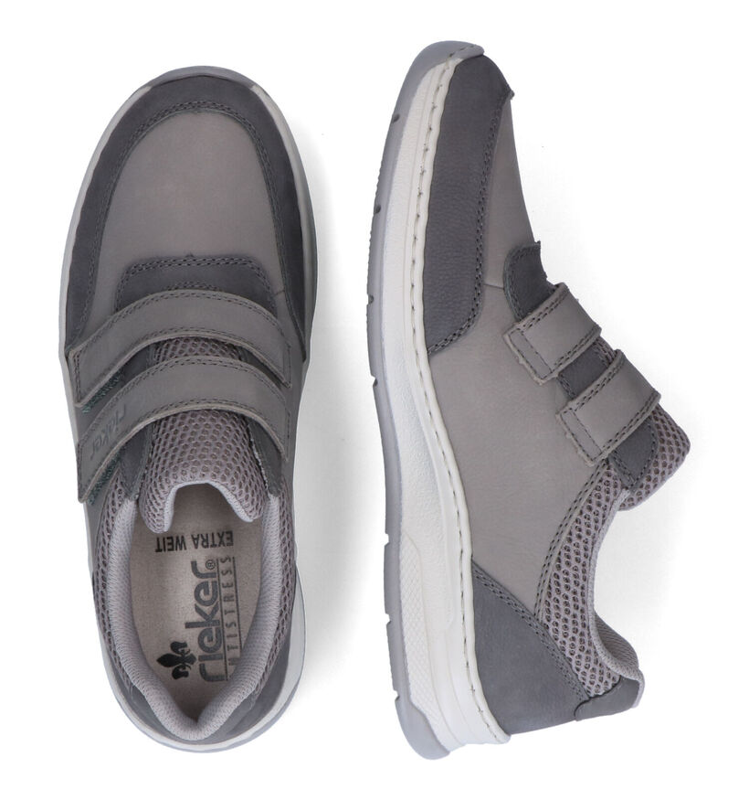 Rieker Grijze Velcroschoenen in kunstleer (308584)