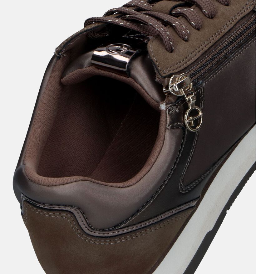 Tamaris Baskets casual en Vert kaki pour femmes (344826) - pour semelles orthopédiques