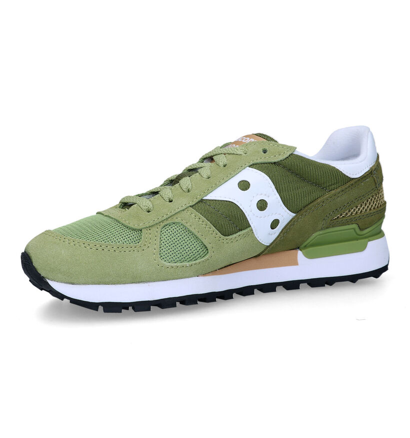 Saucony Shadow Original Baskets en Vert pour hommes (320937) - pour semelles orthopédiques