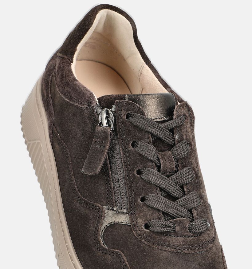 Gabor Donkerbruine Sneakers voor dames (380042) - geschikt voor steunzolen