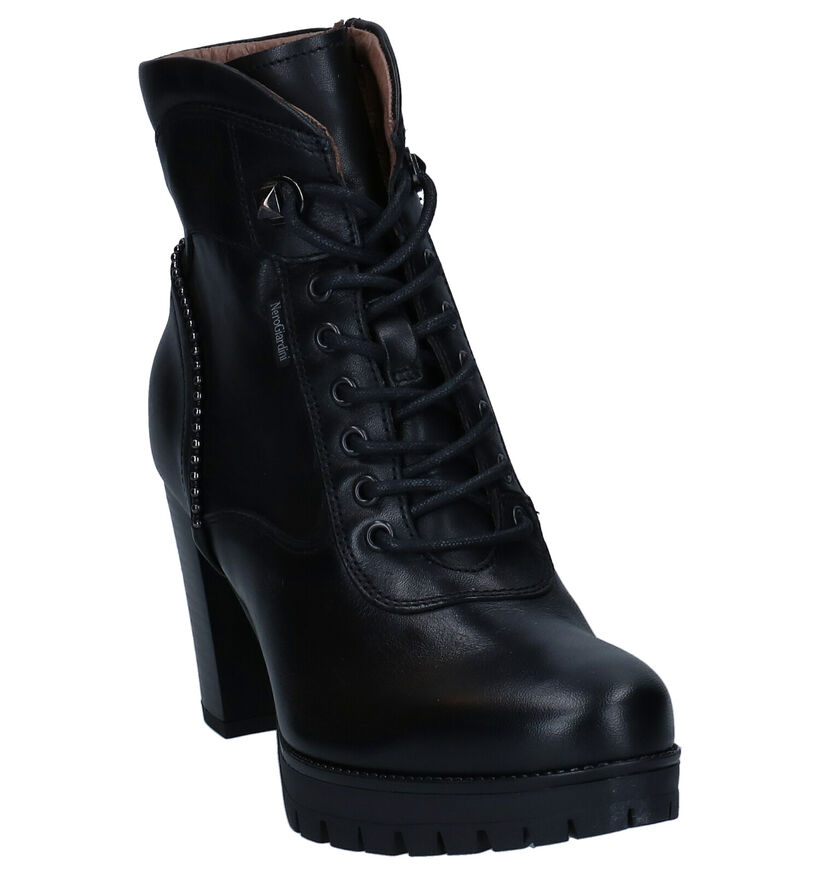 NeroGiardini Bottines à lacets en Noir en cuir (296579)