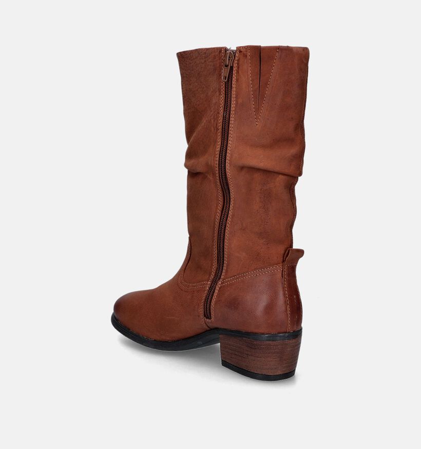 5PM Bottes courtes en Cognac pour femmes (349018)