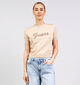 Guess Foamy Taupe Trui met Korte Mouwen voor dames (370374)