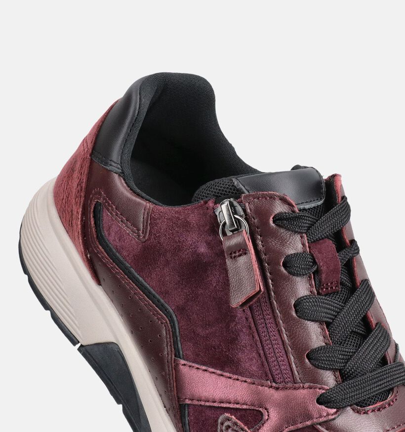 Gabor Bordeaux Sneakers voor dames (376940) - geschikt voor steunzolen