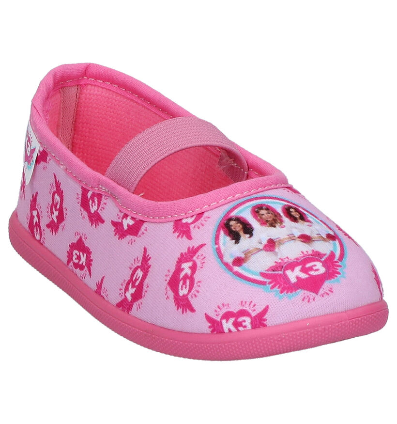 K3 Roze Pantoffels in stof (275767)