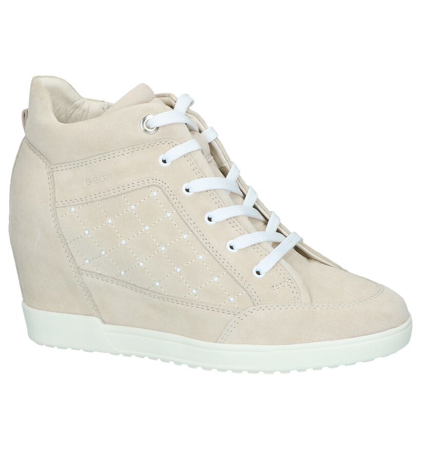 Sneakers Beige Geox Carum in daim (240301)