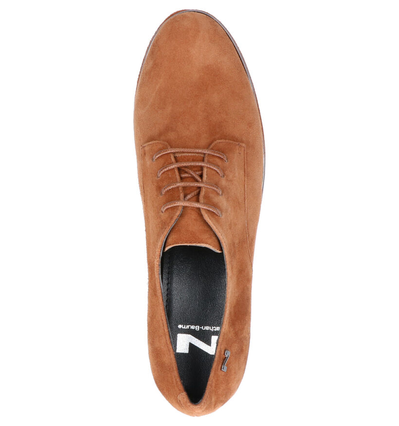 Nathan-Baume Cognac Veterschoenen in daim (262318)