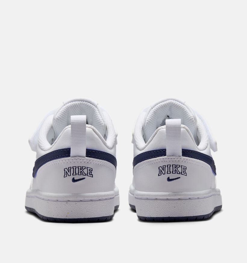 Nike Court Borough Low Witte Sneakers voor jongens (377285)