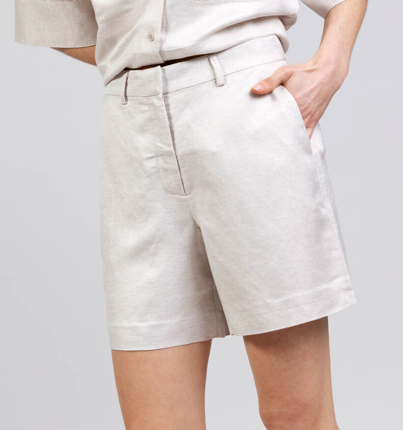 Minus Juno Linnen Beige Short voor dames (374237)