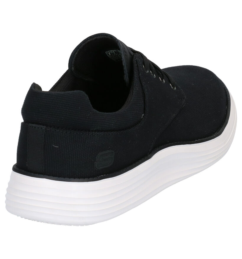 Skechers Status 2.0 Zwarte Veterschoenen in stof (272799)