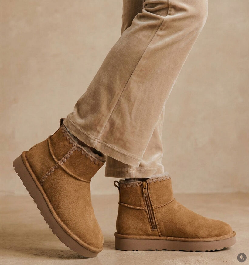 Gabor Donkerbruine Boots voor dames (380099) - geschikt voor steunzolen