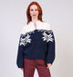 The Korner Fair Isle Gilet en Bleu/Blanc pour femmes (365297)