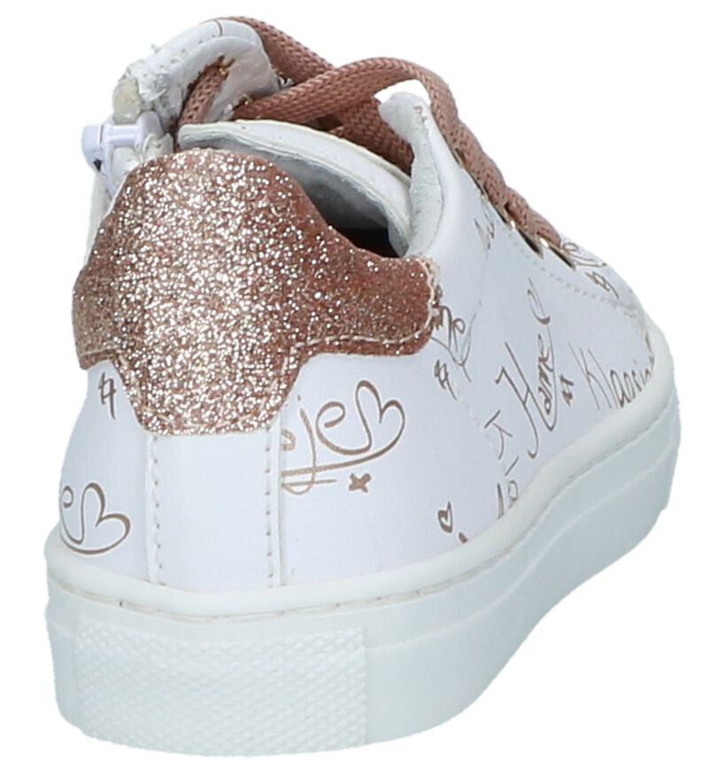 Witte Sneakers K3 met Gouden Handtekeningen in kunstleer (213085)