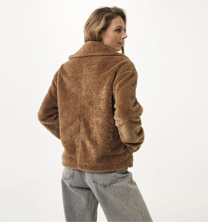 Mexx Teddy Biker Donkerbeige Korte Jas voor dames (361060)
