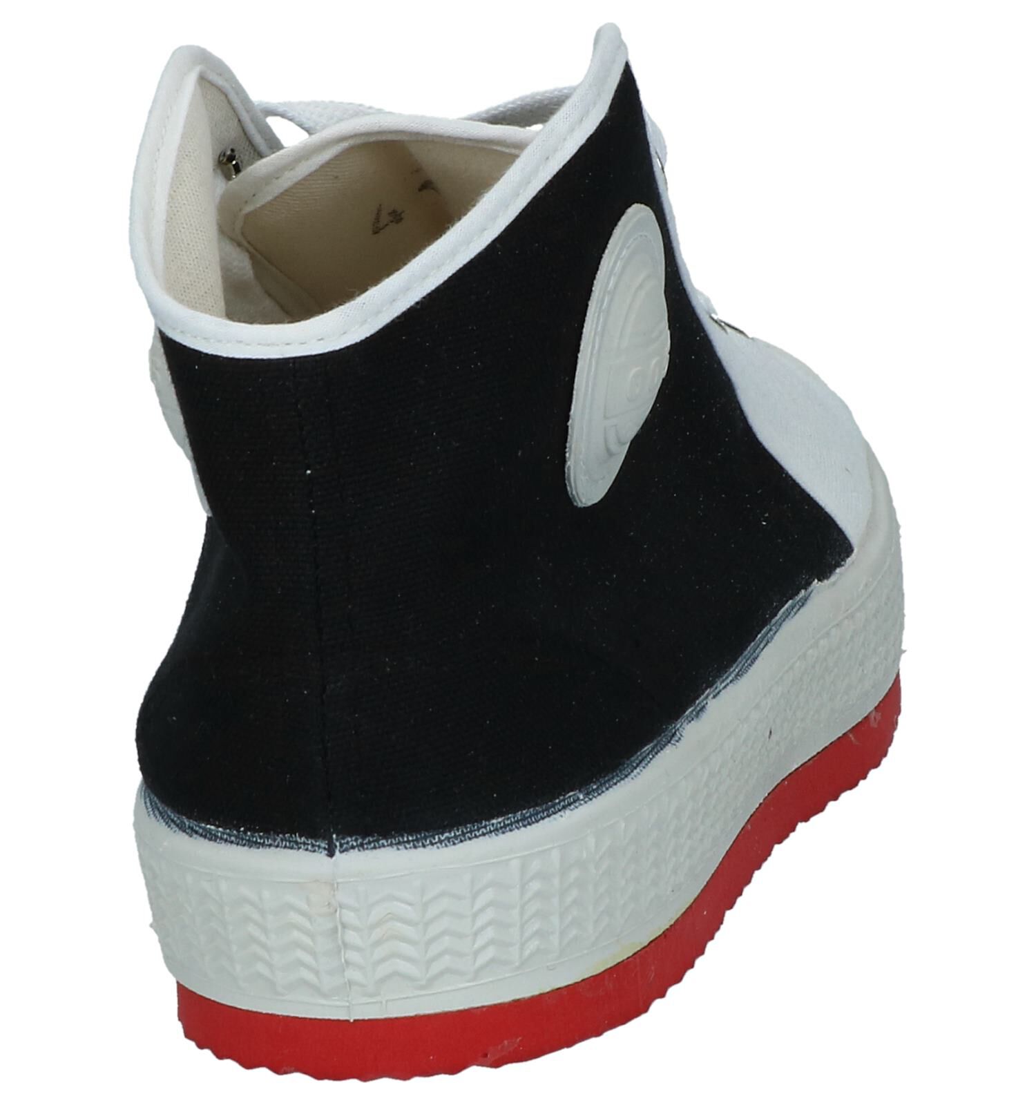 Zwart Witte Hoge Sneakers 0051 Anton Heren Sneakers Online op