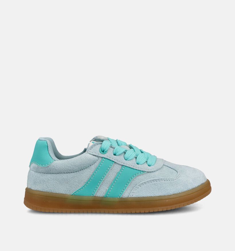 Milo & Mila Baskets basses en Bleu pour filles (372018) - pour semelles orthop&eacute;diques