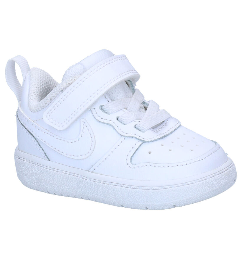 Nike Court Borough Baskets en Blanc pour filles, garçons (322316)