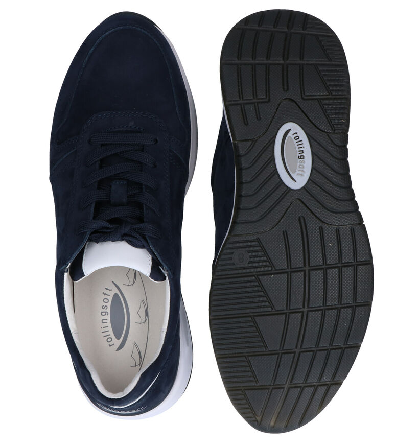 Rollingsoft Chaussures à lacets en Bleu foncé en nubuck (291361)