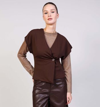 Sisters Point Blouses Wit/Bruin/Groen