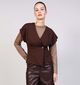 SISTERS POINT Gevela Donkerbruine Blouse voor dames (371981)
