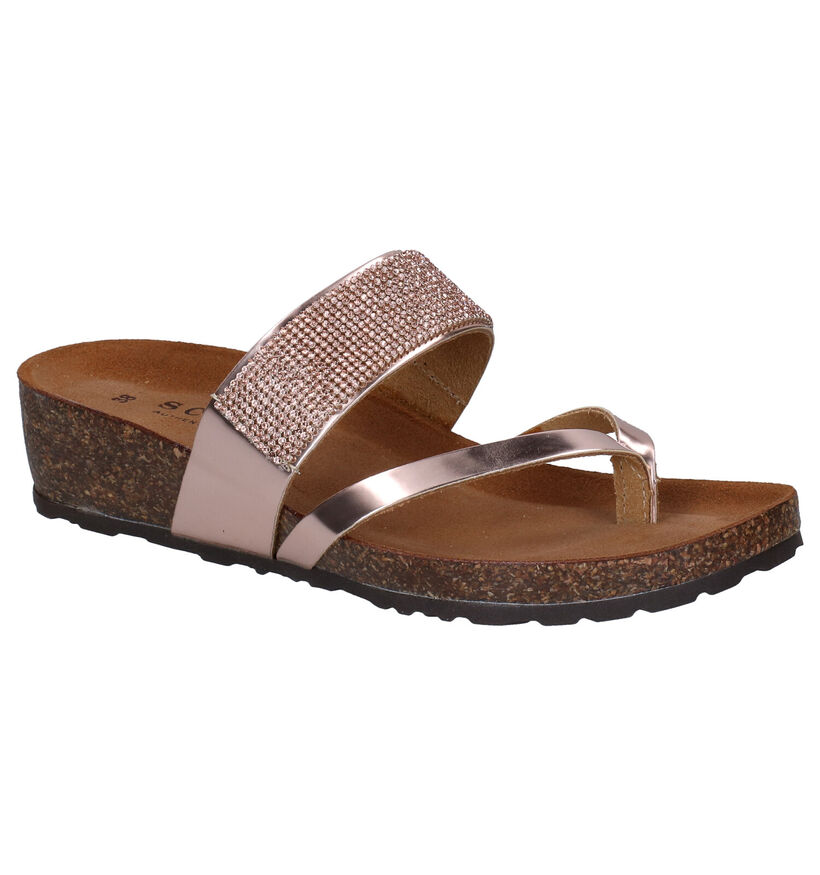 Scapa Rose gold Teenslippers in kunstleer (288773)