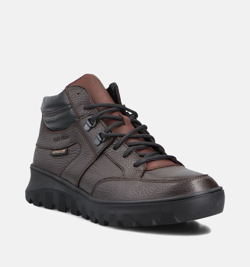 Mephisto Fosco Oregon Donkerbruine Hoge Sneakers voor heren (379024) - geschikt voor steunzolen