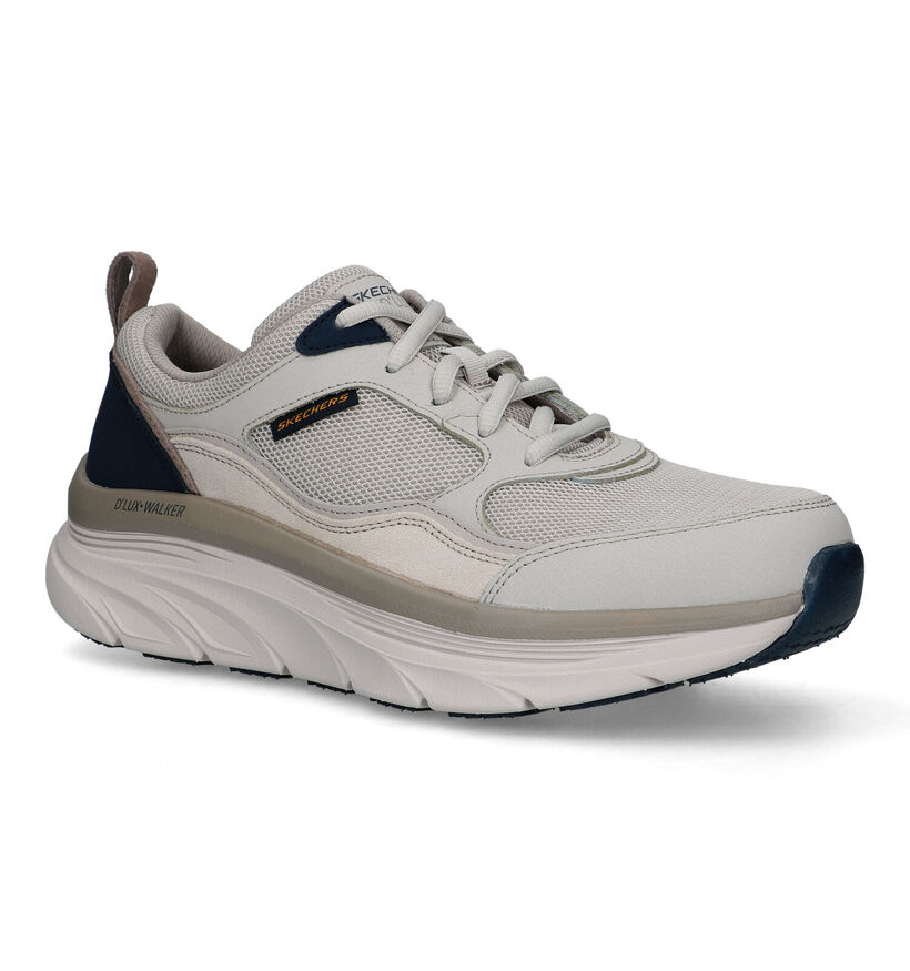 Skechers D'Lux Walker Relaxed Fit Ecru Sneakers voor heren (319532)